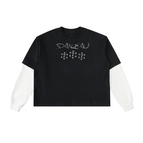 Black Chips Long Sleeve Cotton T-Shirt